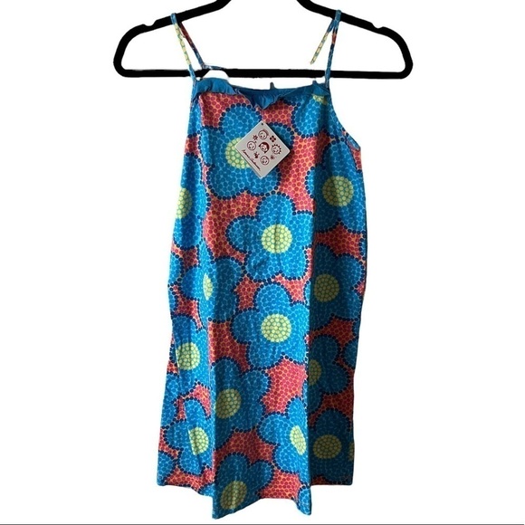NWT Hanna Andersson Blue Coral Sleeveless Dress size 140 - Picture 1 of 4